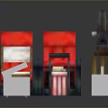 Comfortable Red Single Chair For Home Theater With Popcorn Holder And Cup Holders
