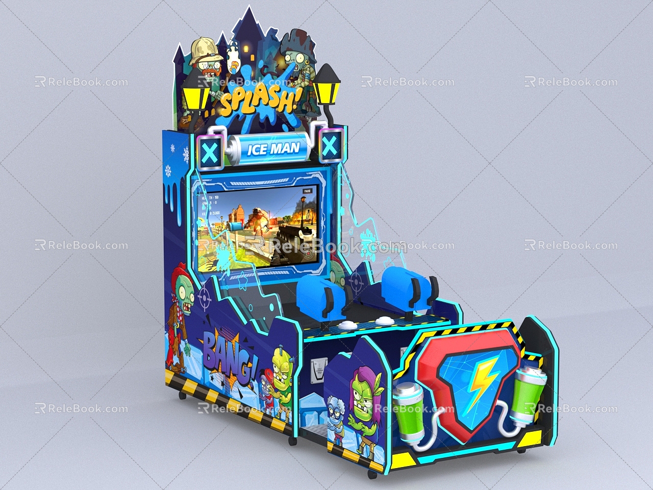 Modern game machine water jet 3d model