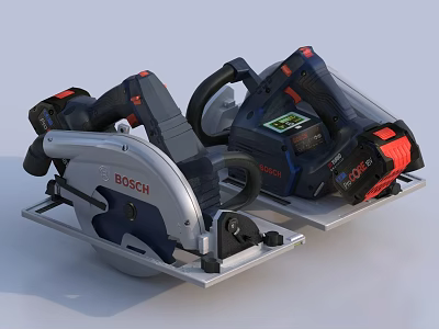 Professional BOSCH Industrial Circular Saws With Powerful Motor And Precision Cutting Mechanism 3d model