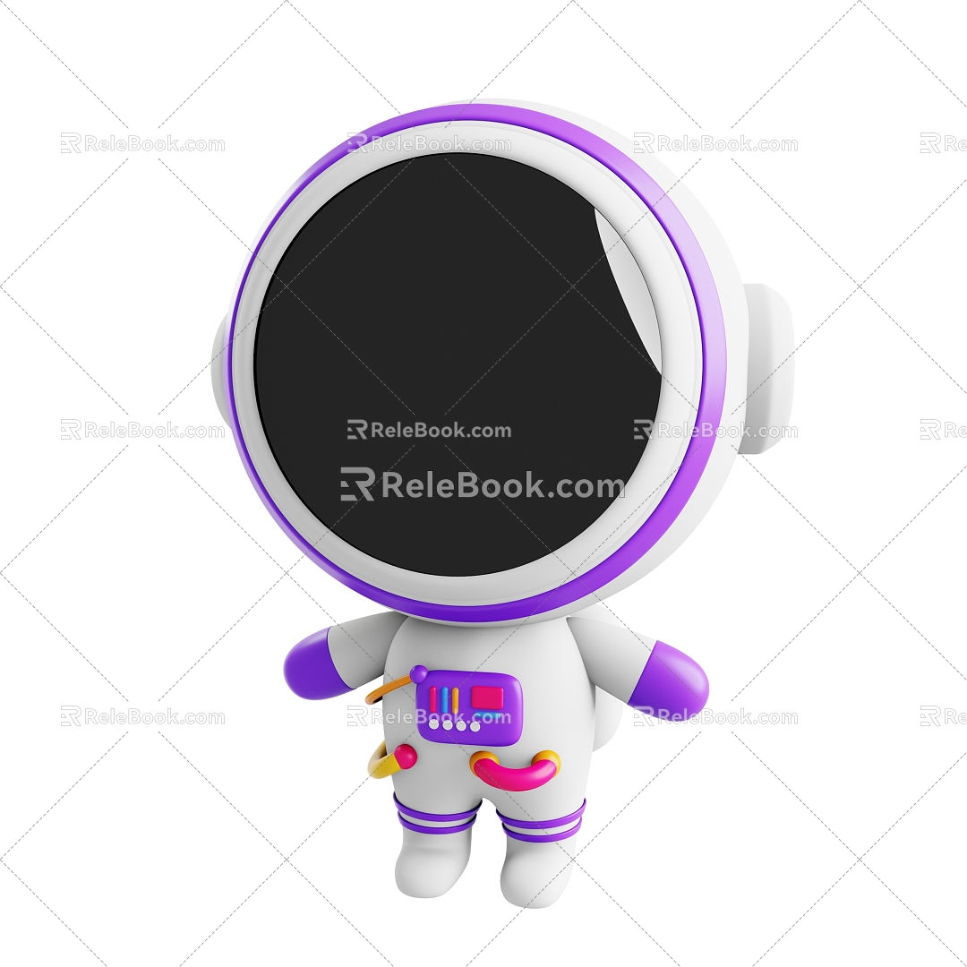 Astronaut Astronaut Sky Space Station Worker Cartoon Astronaut model