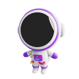 Astronaut Sky Space Station Worker Cartoon Astronaut 3d model