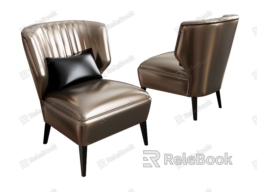 Single Sofa Casual Sofa Leather Sofa Backrest Sofa Pillow model