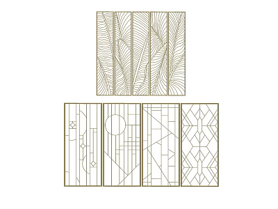 Decorative Modern Partition Design With Geometric Patterns And Abstract Motifs 3d model