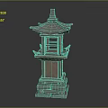 Traditional Japanese Stone Lantern With Classic Design As Outdoor Decorative Garden Furniture