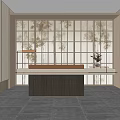 New Chinese-style Reception Front Office Reception Front Office Hotel Front Office Front Office Sales Office Front Office Japanese-style Reception Front Office 3d model