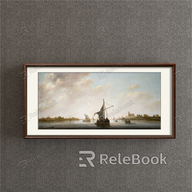 European Landscape Painting Yellow Living Room Landscape Painting Decorative Painting model