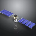 Advanced Satellite Spacecraft With Blue Solar Panels And Core Scientific Instruments 3d model
