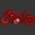 Modern Sporty Motorcycle Design With Black Body Red Accent Wheels And Sleek Seat