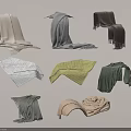 Various Colored Soft Blankets In Different Styles For Home Decoration