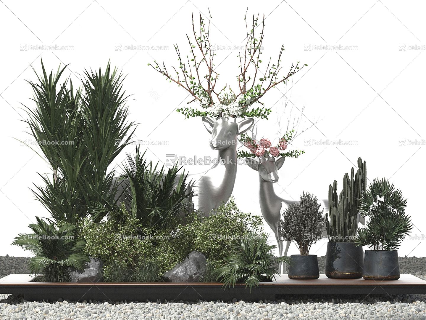 Modern Potted Plant Heap model