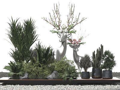 Modern Potted Plant Heap model