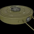 Green Circular TM 45 Anti Tank Mine Weapon Featuring 65 87 35 T Markings