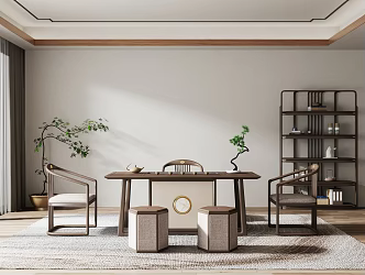New Chinese Tea Room 3d model