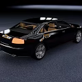 Black Audi Luxury Sedan With Beige Leather Seats And Glossy Exterior Finish