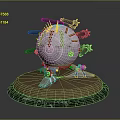 laser tower turret turntable sci-fi tower defense game tower defense sci-fi turret game turret game turret 3d model