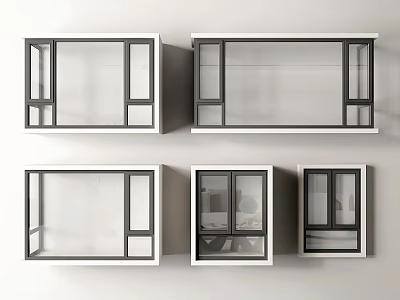 Modern Bay Window Design Ideas With Various Frame Styles And Interior Views 3d model