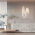 Modern Reception Desk Company Reception Desk 3d model