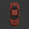 Red High Performance Sports Car With Large Rear Spoiler And Black Wheels
