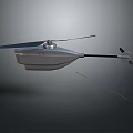 Modern Metallic Solar Powered Aerial Vehicle With Streamlined Body And Propeller