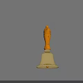 Brass Bell With Wooden Handle For Home Decor And Daily Use