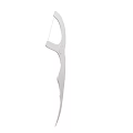 White Disposable Dental Flosser Oral Care Tool With Plastic Handle For Clean Teeth