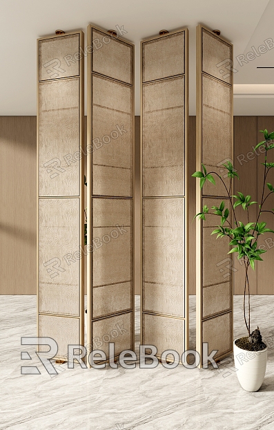 New Chinese-style Wooden Grille Cloth Porch Partition Screen Flower Grid model