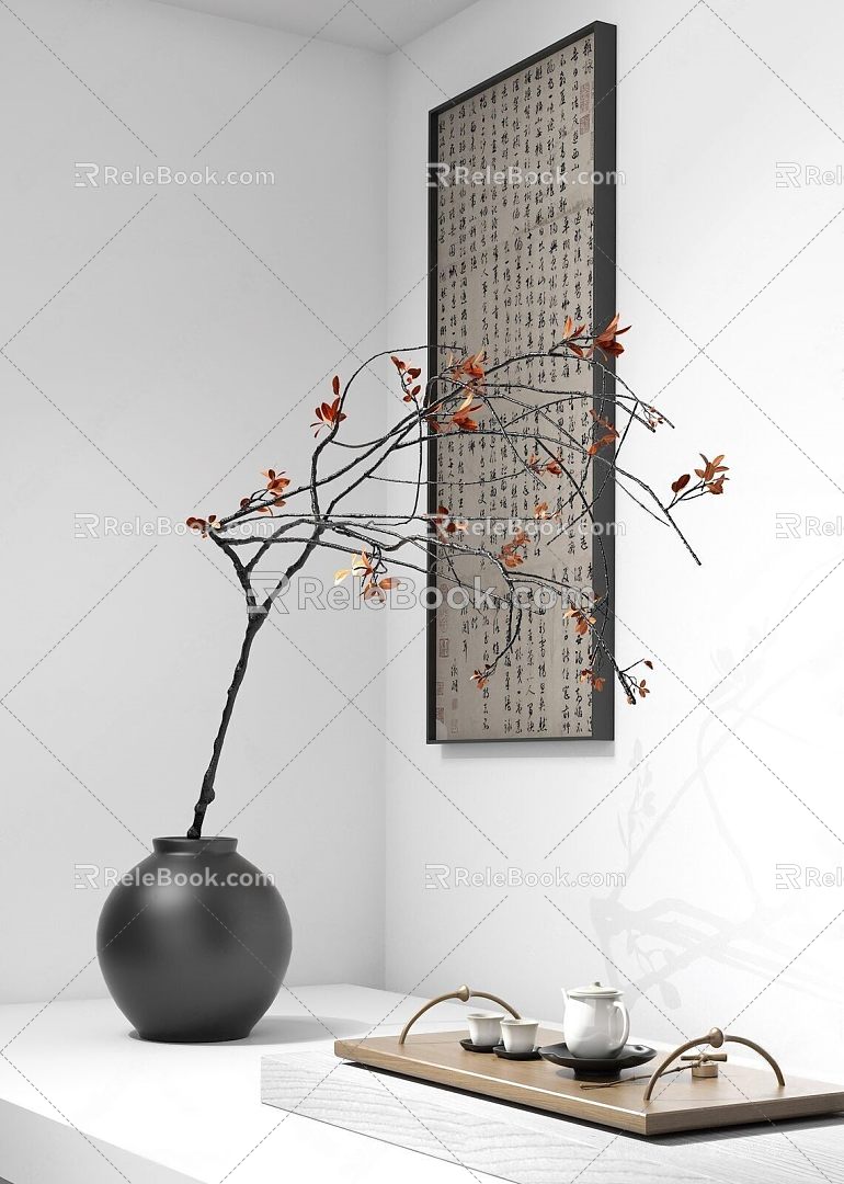 New Chinese floral ornaments 3d model