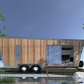 Modern Wooden House Homestay 3d model