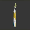 Modern Colorful Razor With Green Head Yellow Accents And Blue Handle Grip