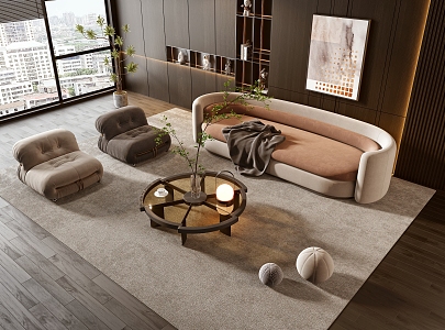 Modern Sofa Coffee Table Combination Sofa Coffee Table 3d model