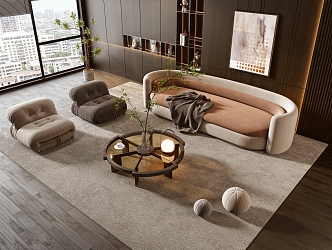 Modern Sofa Coffee Table Combination Sofa Coffee Table 3d model