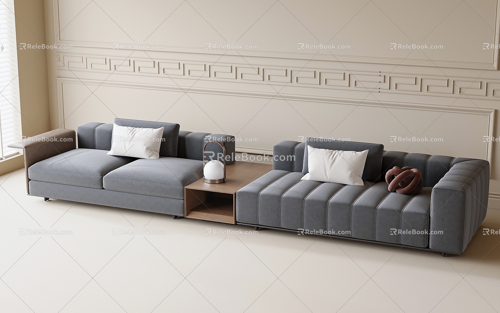 Multi-person sofa sofa 3d model