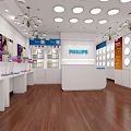 PHILIPS hue Lighting Experience Store with Display Shelves and Products