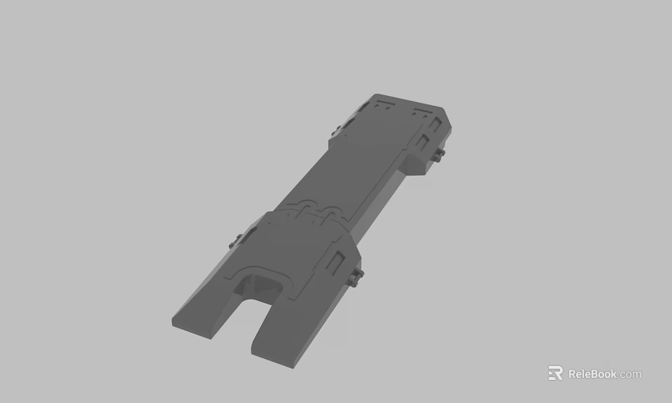 Detailed 3D Rendered Industrial Mechanical Component With Structural Design And Connection Features 3d model 