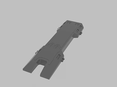 Detailed 3D Rendered Industrial Mechanical Component With Structural Design And Connection Features 3d model