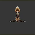 Anthropomorphic Fox Game Character With Brown White Fur Spiked Ears Bushy Tail And Outstretched Arms