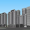 Modern High Rise Residential Complex Featuring Multiple Buildings And Surrounding Green Spaces
