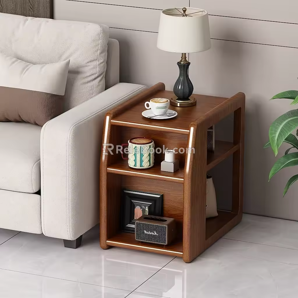 Side table sofa lamp ornaments 3d model