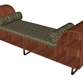 Stylish Chaise Lounge with Wooden Frame Brown Upholstery and Storage Compartments