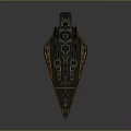 Futuristic Cosmic Spacecraft With Detailed Hull Design And Advanced Systems