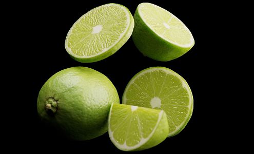 Lime Orange Fruit Lime Orange Green Orange 3d model