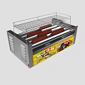 Electric Kitchen Appliance Hot Dog Machine With Heating Rollers And Advertising Panel
