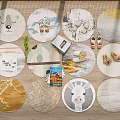Modern Carpet Decorative Carpet Round Carpet 3d model