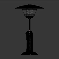 Black Outdoor Gas Patio Heater With Efficient Heating Stable Base And Portable Design