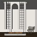 Modern partition porch partition 3d model