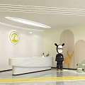 Cheerful Kindergarten Interior With Animal Decor Colorful Sofas Yellow Track And Green Plants