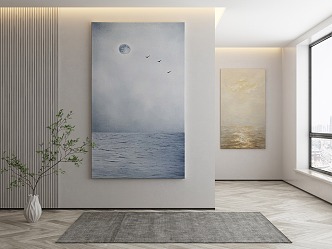 modern landscape painting decorative painting 3d model