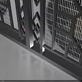 Multifunctional Household Storage Rack With Black Frame White Surface And Lattice Design