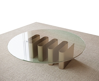 Modern glass coffee table 3d model