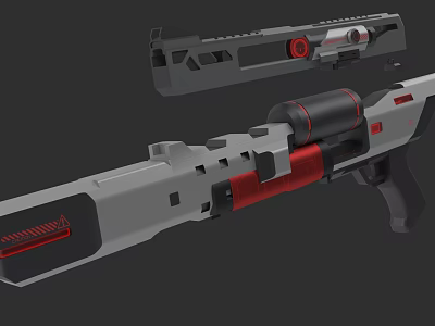 Sci-Fi Assault Rifle M4 M16 Weapon 3d model